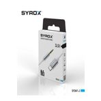Syrox DT24T-J Type-C 3.5 mm 1 mt AUX Dönüştürücü Beyaz Ses Kablosu