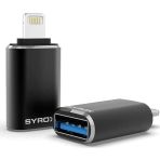 Syrox DT25UL Lightning USB 3.0 Siyah OTG Dönüştürücü