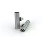 Syrox DT30T-TA Maxi Type-C 1X Type-C+1x3.5 mm AUX Gri Ses ve Şarj Ayırıcı Dönüştürücü