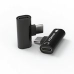 Syrox DT30T-TT Type-C 2X Type-C Mini Siyah Ses ve Şarj Ayırıcı Dönüştürücü