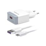 Syrox Hhm_zte Nubia Z11 Max Uyumlu Type-C Girişli Hızlı Şarj Cihazı Seti Adaptör+Kablo Q32 3.0 Amper - Beyaz