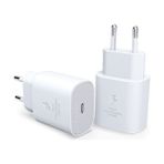 Syrox Huawei Mate 9 Pro Uyumlu 25W Type-C Çıkışlı 25W Adaptör Şarj Başlığı Kablosu Yok Kutuda. - Beyaz