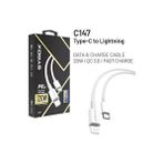 Syrox iPhone 13 Pro Max Uyumlu Type-C To Lightning Hızlı Sarj Kablo 20WATT - Beyaz