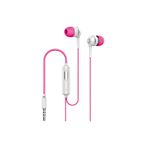Syrox K7 1.20 mt 3.5 mm AUX Kablolu Mikrofonlu Pembe-Beyaz Kulak İçi Kulaklık