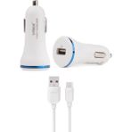 Syrox Micro Usb Kablolu & Usb Çıkışlı 2.0 A Araç Şarj Cihazı