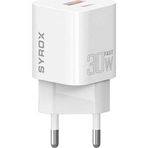 Syrox PDQ30B 30W PD QC 4.0 1X USB-A+1X Type-C Port Çıkışlı Şarj Cihazı