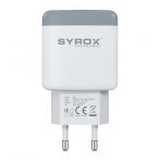 Syrox Q33 3.0A 18W Beyaz Hızlı USB Duvar Şarj Adaptörü Başlık