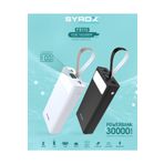 Syrox Tx Pb115 Powerbank 30000 Mah Led Ekranlı Siyah Tex Yeni Model Desen 721051