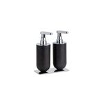 System 2'Li Sıvı Sabunluk Siyah/Krom Renk 208X87X170 Mm
