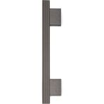 System 9781 Çizgili Çekme/sürgü Kapı Kolu Kalaylı Siyah Saten Rengi 24 cm (Iki Delik Arası Mesafe)