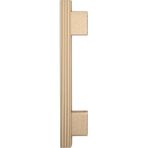 System 9781 Çizgili Çekme/sürgü Kapı Kolu Pirinç Saten Rengi 24 cm (Iki Delik Arası Mesafe)