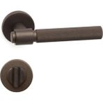 System Axes-T Rozetli Kapı Kolu Takımı Kahverengi Wc (Lavabo-Banyo-Tuvalet Rozetli) - 1