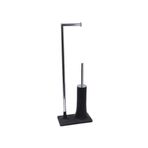 System BA4015048R2-CR Siyah Krom Hareketli WC Seti