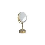 System Banyo Aksesuarları 5 X Gold Masa Üstü Büyüteçli Makyaj Aynası Gold Renk 390x150x125 Mm Altın