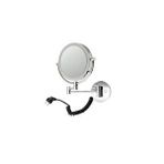 System Banyo Aksesuarları 5 X Krom Duvara Monte Büyüteçli Makyaj Aynası Krom Renk 300x135x240 Mm Gümüş