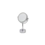 System Banyo Aksesuarları 5 X Krom Masa Üstü Büyüteçli Makyaj Aynası Krom Renk 390x150x125 Mm Gümüş