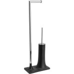 System Banyo Aksesuarları Banyo Hareketli Wc Set Siyah-Krom Renk 718X141X246 mm