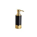 System Banyo Aksesuarları Tezgah Üstü Sıvı Sabunluk 250 ml Gold-Siyah Renk 190X60X93 mm
