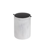 System BANYO ÇÖP KOVASI 4 L - MERMER DESENELİ/SİYAH RENK