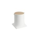 System Banyo Çöp Kovasıı 4 L Beyaz-Gold Renk 247X225X225 Mm Gold Tek Ebat Ba4007 030 R1-Gl