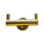 System Bathroom Accessories Hoop Duvara Monte İkili Askılık Altın Saten 45x72x81 mm