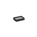 System Katı Sabunluk Siyah/Krom Renk 26X80X115 Mm