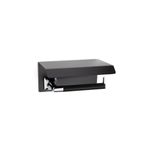 System Pruva Kapaklı Tuvalet Kağıtlığı Krom-siyah 85x118x170 Mm