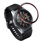 Syxinn Çerçeve Halka Samsung Galaxy Watch 46 mm/Gear S3 Frontier/S3 Classic ile Uyumlu Paslanmaz Çelik Çerçeve Şekillendirme Yapışkan Kapak Çizilmez Çarpışma Koruması Çerçeve Halka