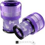 Syxtidy Dyson V11 SV17 SV14 SV22 Absolute extra pro hayvan torque drive total clean elektrikli süpürge için yedek filtre, yedek parça yerine geçer no.DY-970013-02 & 97001302 (2 adet filtre 1 temizleme