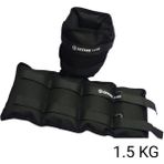 Sz 1,5kg x 2 Adet Toplam 3kg El Ayak Bilek Kas Güçlendirici Ağırlık Seti - 1,5 kg x 2 Adet - Siyah
