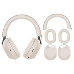 Szaerfa Sony WH-1000XM5 için Kulaklık Kulaklığı Kılıfı + Kulak Kılıfı + Kafa Bandı Yastık Koruyucu, Yumuşak Silikon Kulaklık Kabuk Kapak Aksesuarları (açık gri)