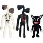 Szjiede 3 Pcs Siren Kafası Peluş Oyuncaklar Karikatür Köpek Karikatür Kedi Karikatür Tavşan Peluş Oyuncaklar Cadılar Bayramı Noel Korku Peluş Oyuncak Ev Partisi Hediyesi Için Doğum Günü He (Yurt Dışından) - Renkli