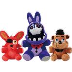 Szjiede Fazbear Peluş Foxy Peluş Solmuş Mor Tavşan Peluş Doldurulmuş Hayvan Peluş Şekil Oyuncaklar Çocuklar Için Hediye, Severler Için Güvenlik Ihlali Peluş (3 Adet) (Yurt Dışından) - Renkli