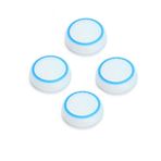SZLG PS4 PS3 PS2 Xbox One Xbox 360 Wii U NS Pro Kumandası için 4 ADET Silikon Parmak Çubuğu Joystick Analog Kavrama Parmak Çubukları Kapak Kılıfı (Beyaz-Mavi)