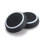SZLG PS4 PS3 Xbox One Xbox 360 Oyun Kumandaları için Silikon Başparmak Çubuğu Joystick Kapağı Kılıfı (Beyaz-Siyah)