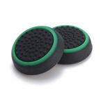 SZLG PS4 PS3 Xbox One Xbox 360 Oyun Kumandaları için Silikon Başparmak Çubuğu Joystick Kapağı Kılıfı (Siyah-Yeşil)