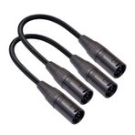 SZLliyxs 2 Paket 5 Pin XLR Erkekten Erkek,DMX512 5 PIN XLR Erkekten Erkeğe,5-PIN DMX Kablo,1Ft,5 PIN XLR DMX Kablo Adaptörü Mikrofon Kablosu XLR 5PIN Erkek - Erkek Adaptör