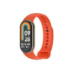 Szr Store Xiaomi Mi Band 8 Serisi Klasik Kordon Silikon Strap Kayış-Turuncu