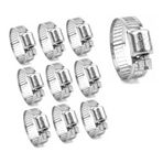 SZWLJ Boru kelepçesi, vidalı mengene seti, 304 paslanmaz çelik hortum kelepçesi, 10 adet, 16 – 25 mm, ayarlanabilir kelepçeler, hortumlar, hortum kelepçeleri, benzin hortumu, ev gaz borusu ve daha fazlası