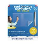 t besh Kes Kullan Statik Kağıt 50 Cm X 5 Metre Akıllı Şeffaf Tahta
