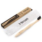 T-Brush Bambu Orta Sert Siyah Diş Yumuşak Fırçası