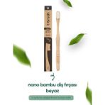 t-brush Nano Vegan Bambu Diş Fırçası Ultra Soft Beyaz Renk Hassas Dişler İçin Plastiksiz