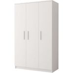 T Designo Ajda Giyinme Dolabı - Çok Amaçlı Dolap - Gardırop 120 Cm-3 Kapaklı - Beyaz