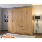 T Designo Araz Giyinme Dolabı - Çok Amaçlı Dolap - Gardırop 225 Cm-5 Kapaklı-2 Çekmeceli - Atlantik Çam