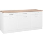 T Designo Ares 180 cm Beyaz Mutfak Çekmeceli Alt Modül Suntalam Geniş Depolama Alanı