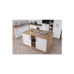 T Designo Artemis Mutfak Adası -Alt Modül 150 Cm Atlantikçam- Tezgah Dahil