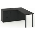 T Designo Ay Mutfak Adası-L Mutfak Adası-3 Çekmeceli 2 Kapaklı-Çok Amaçlı Dolap-Alt Modül-Kiler -150 cm - Antrasit