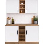T Designo AYZA 4 KAPAKLI ÇOK AMAÇLI DOLAP-MUTFAK DOLABI-MİKRODALGA-ERZAK-AİRFRYER-KİLER DOLABI-KAHVE KÖŞESİ