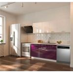 T Designo Fier 200 Cm Mutfak Dolabı Parlak-Beyaz Laminat Suntalam Malzeme ile Modern Tasarım ve Fonksiyon