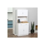 T Designo Harmonia Çok Amaçlı Dolap-Mikrodalga-Erzak-Airfryer-Mutfak-Kiler Dolabı-Kahve Köşesi-Beyaz-80 cm